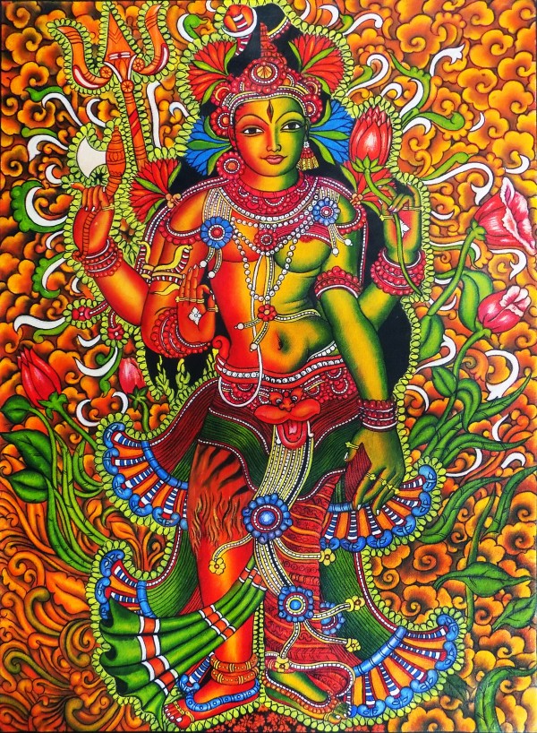 ARDHA NAAREESHWARAN LORD SIVA AND PARVATHY by ASP ARTS